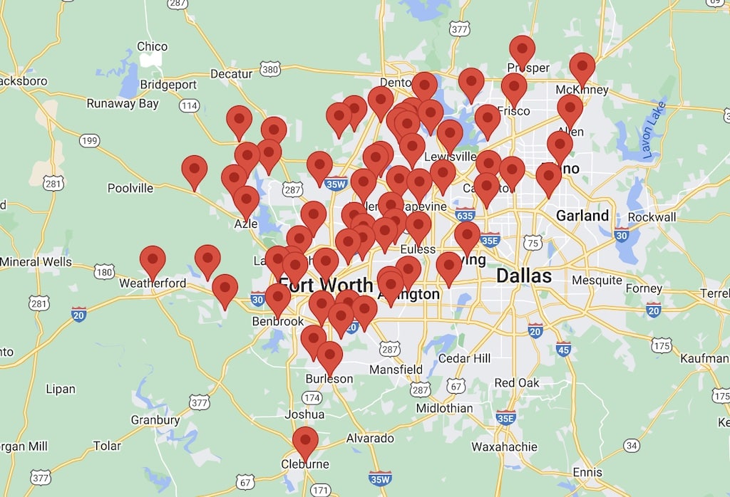 Emergency Heating and AC Repair Areas we serve in and around Dallas, TX