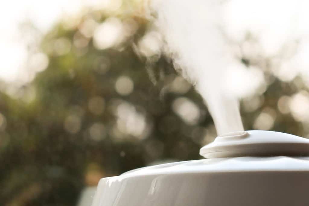 Humidifier streaming vapor through a spout | Humidifier servicing Dallas, Richardson, and Addison, TX