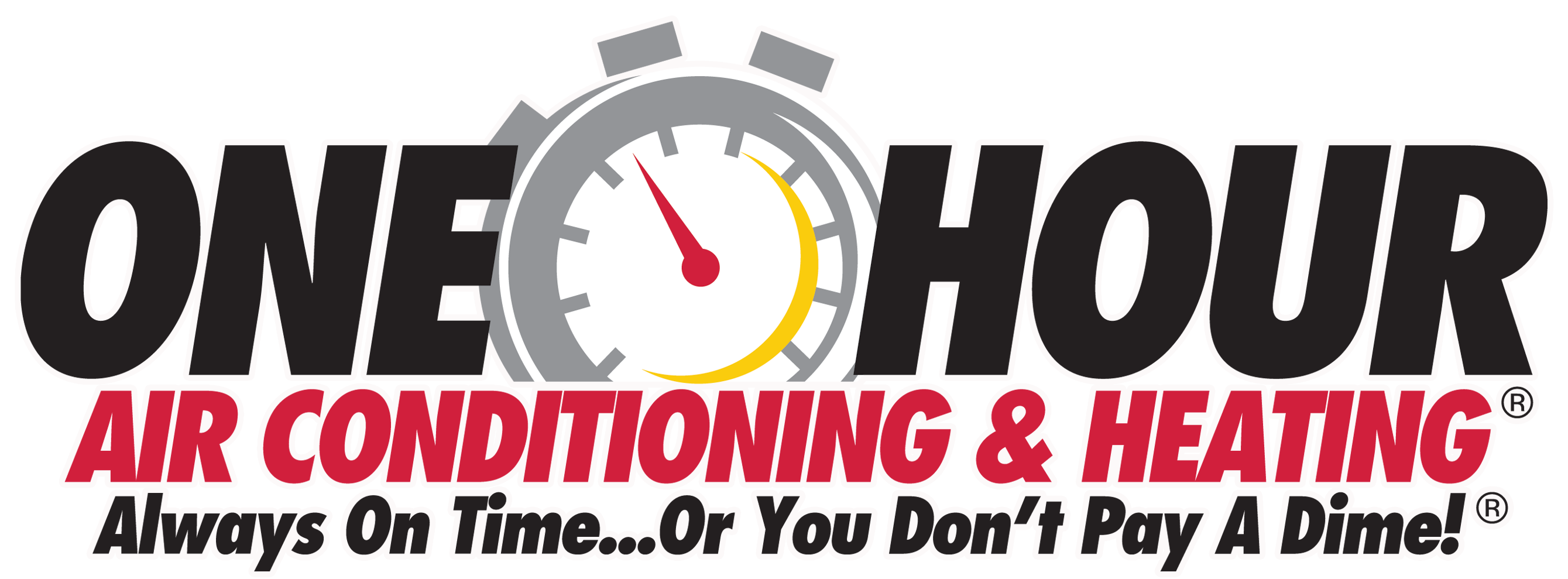 One Hour Air Conditioning and Heating Company Logo serving the Dallas, Plano, McKinney, and Frisco TX and surrounding areas.