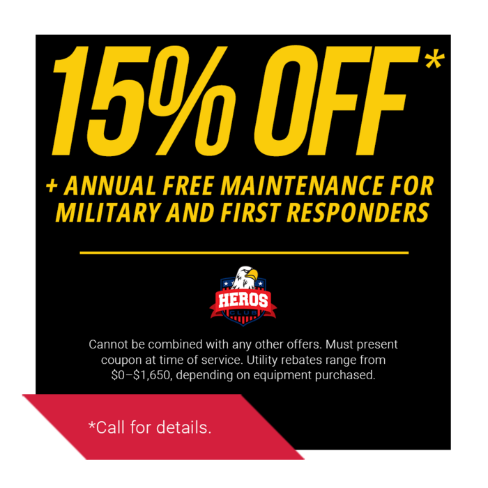 15% Off + Annual Free Maintenance for Military and First Responders | Heating & AC Repair in Dallas, Plano, and Frisco, TX