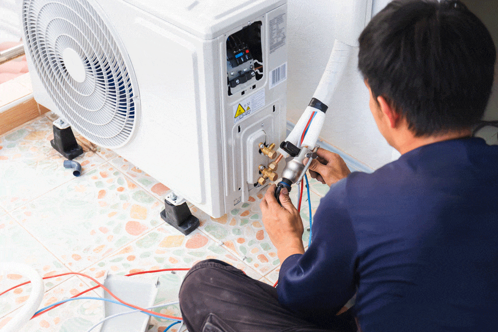 man fixing ac unit ac repair company allex tx addison tx