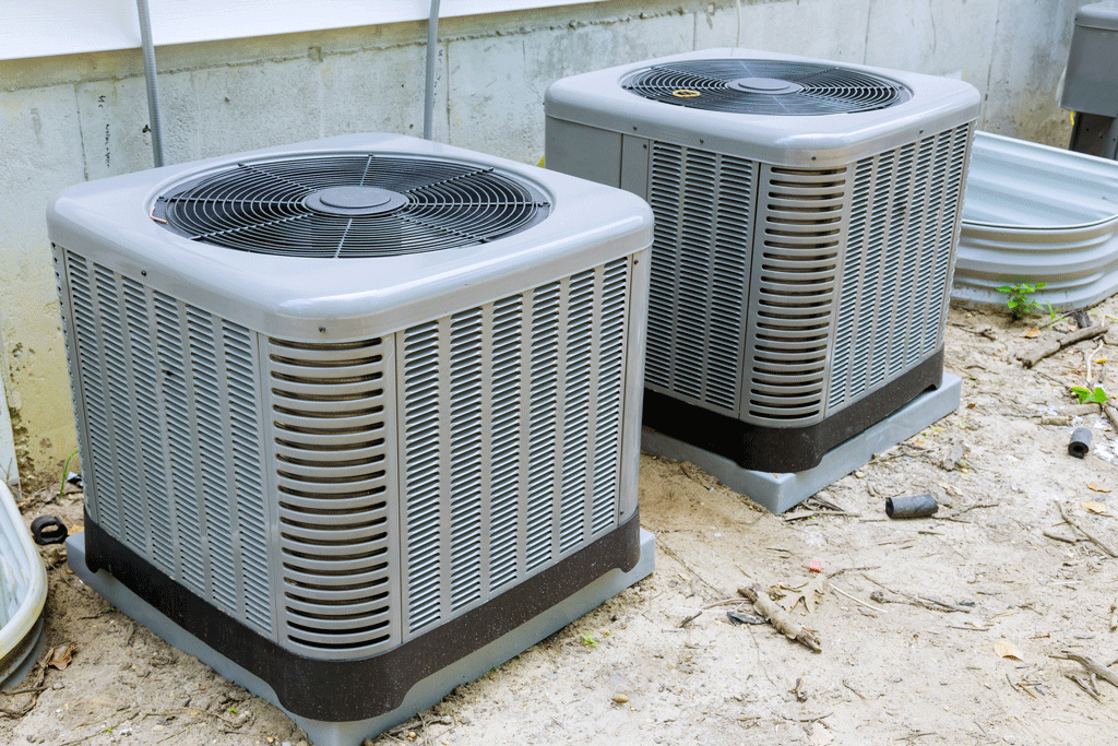 two ac units in the dirt air conditioning services argyle tx ft worth tx 