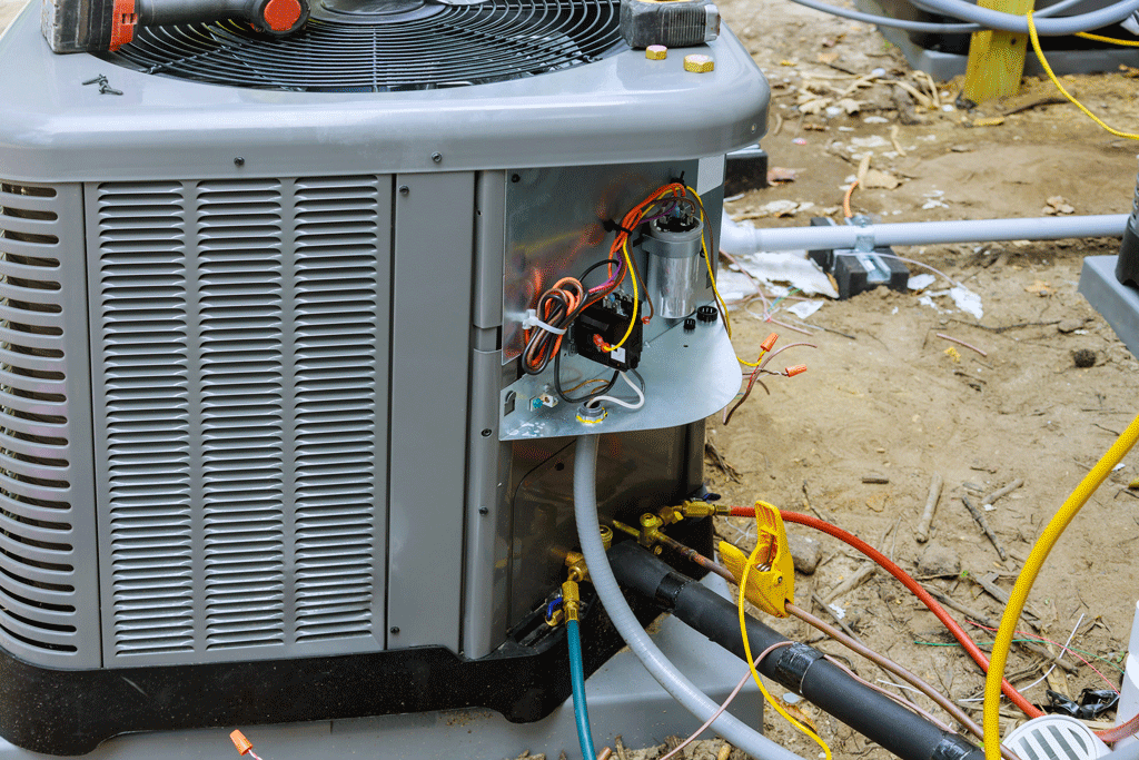 ac unit opened up being work on heating and air conditioning services colleyville tx cleburne tx burleson tx 