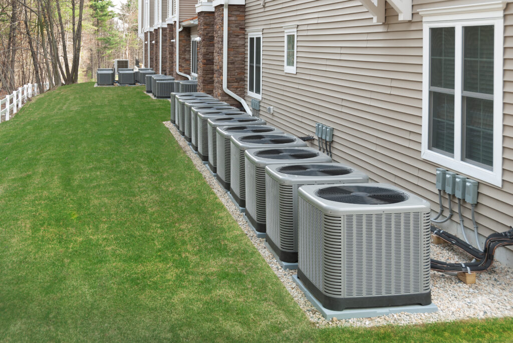 modern air conditioning and heating units or heat pumps used in homes and apartments without central air conditioning. AC Repair Services in Double Oak, TX
