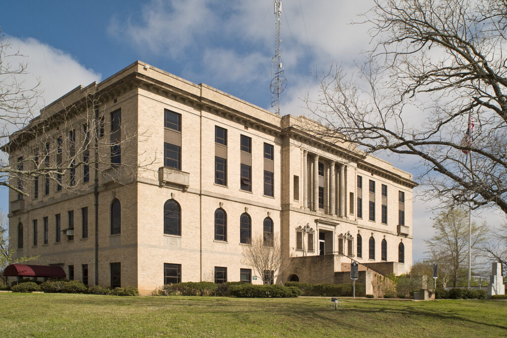 Burleson County Courthouse, built in 1927 in central Texas town of Caldwell