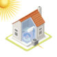 An infographic icon concept illustrating the process of air conditioner cooling for a Residential HVAC System, featuring isometric 3D elements and softened colors, with One Hour Air Conditioning & Heating of Dallas.