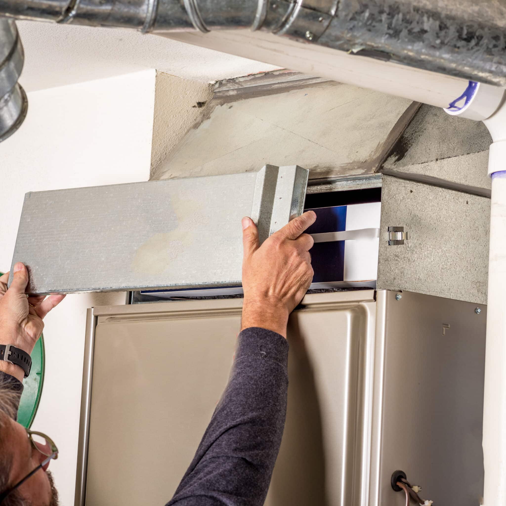 Change filter, Furnace Installation.