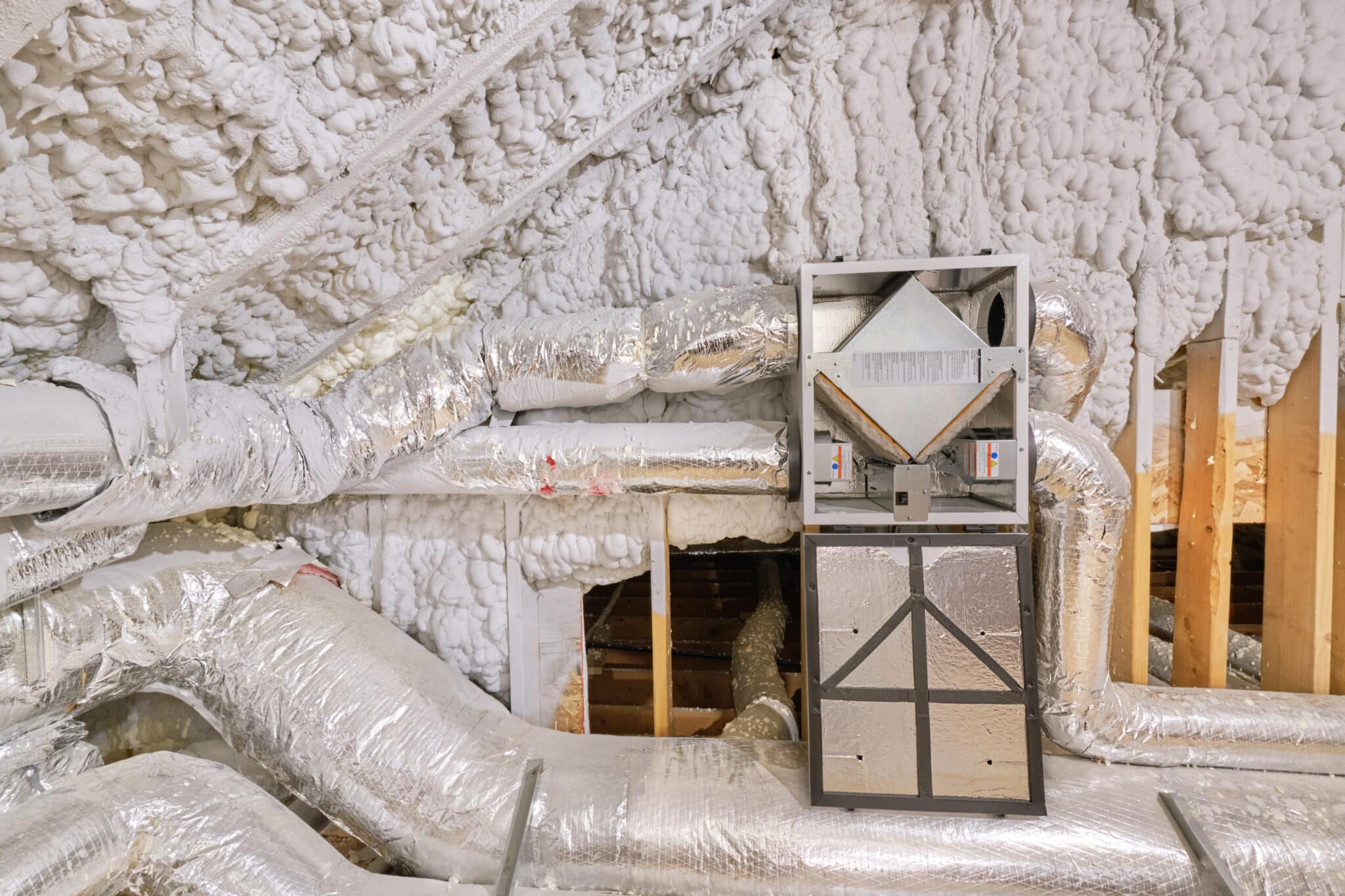 Energy Recovery Ventilator open, Heat Recovery.