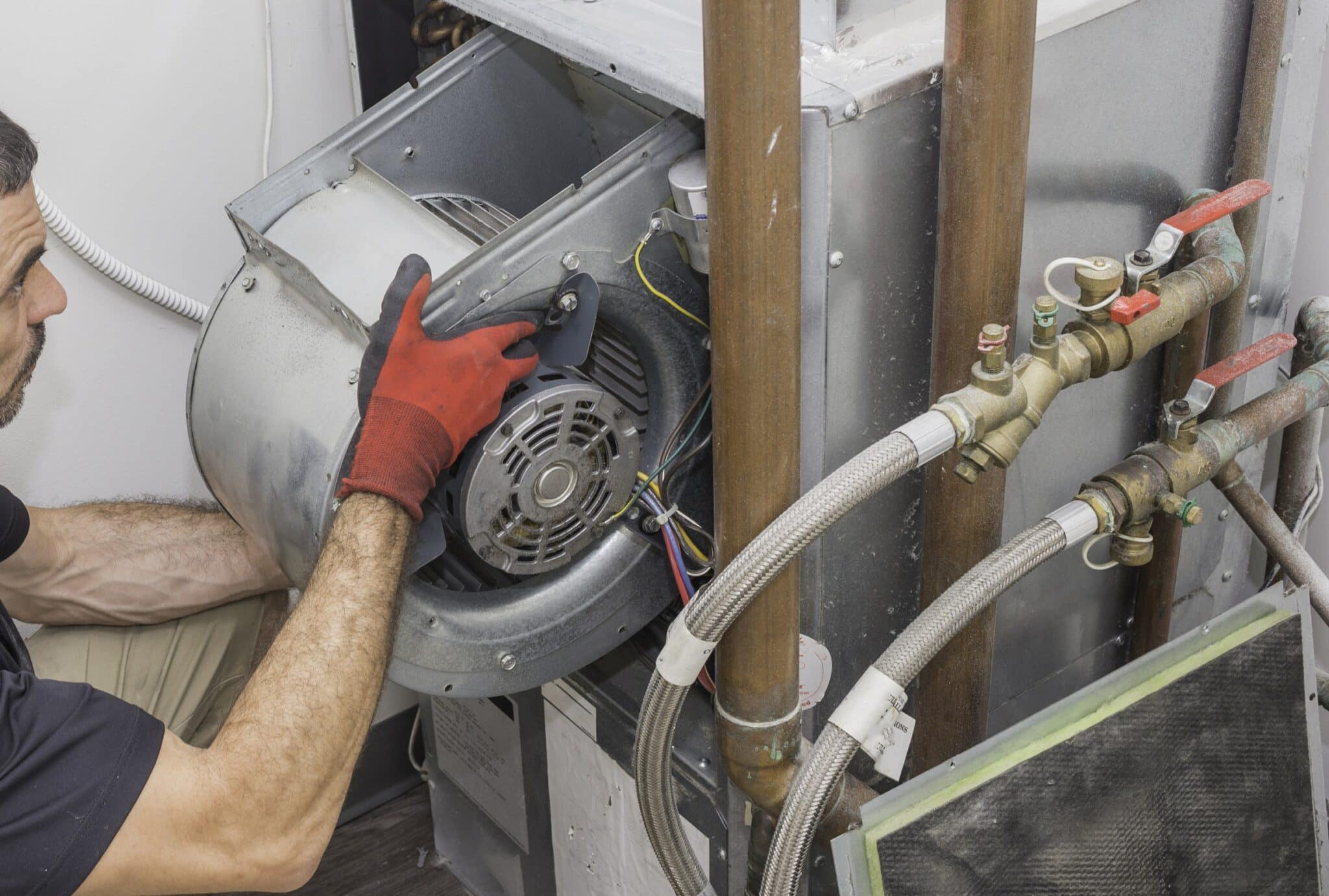 Replacement blower motor, HVAC Plenum.