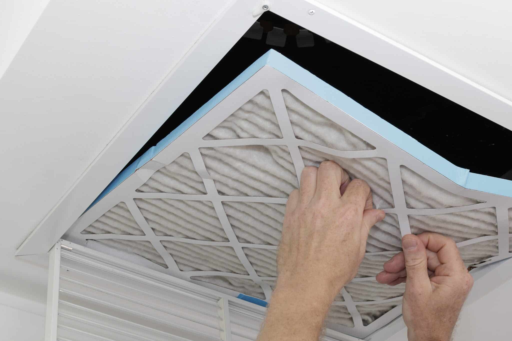 Replacing air filter, HVAC Coils.