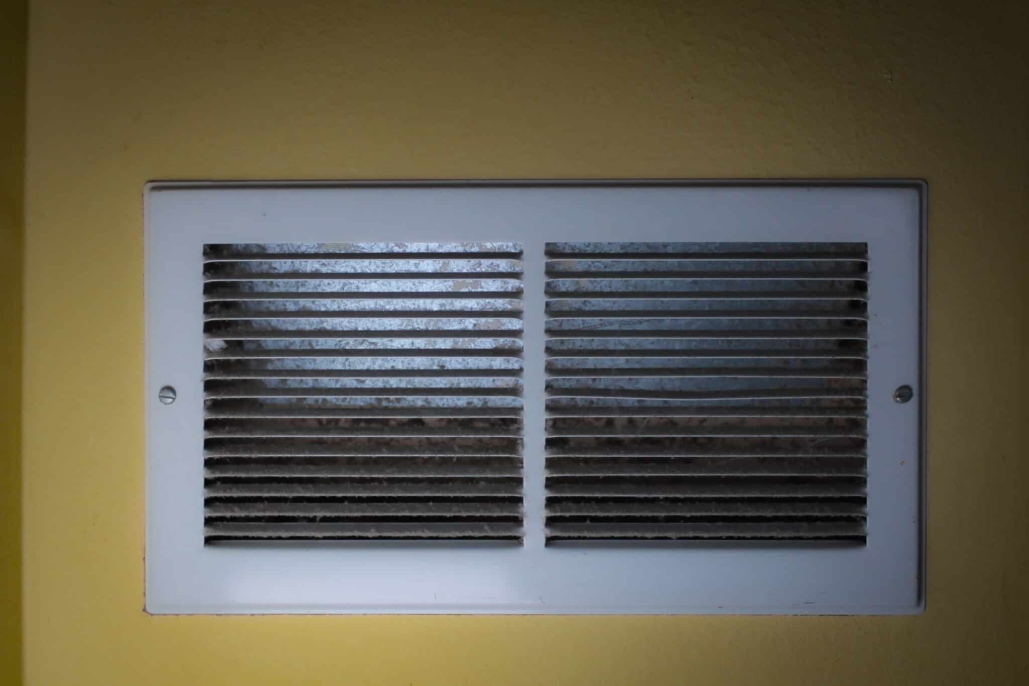 Close-up of dusty air, Imbalanced Ductwork.